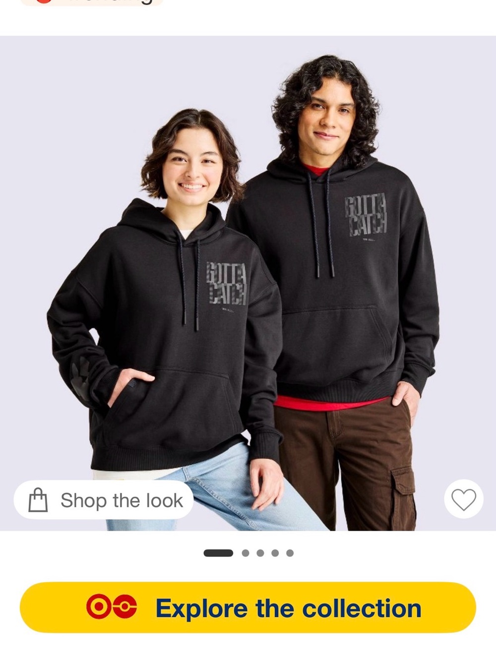 Target Pokémon X Black Pullover Hoodie Sweater with Subtle Chest Graphic, S NWT